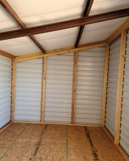 Shed Roof Steel 11 ft x 17 ft with 6 ft sliding door