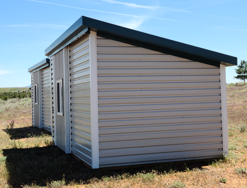Shed Roof Steel 11 ft x 17 ft with 6 ft sliding door