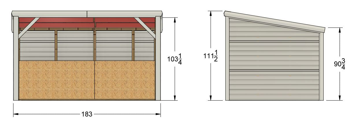 Loafing Shed 10 ft x 15 ft