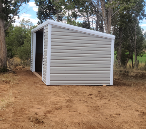 Loafing Shed 10 ft x 21 ft with 4 ft front walls