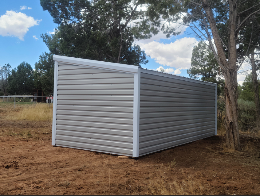 Loafing Shed 10 ft x 21 ft with 4 ft front walls