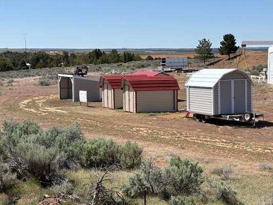 Dutch Style Gambrel Steel Sided Shed 10 ft x 14 ft; Model S051