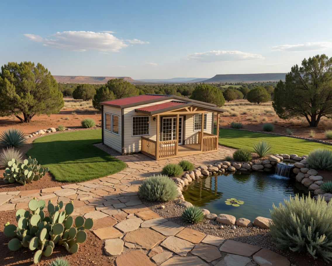12x24 Premium Steel Bungalow Shed with Porch | Insulated, Maintenance-Free, 45psf Snow Load | Colorado Built
