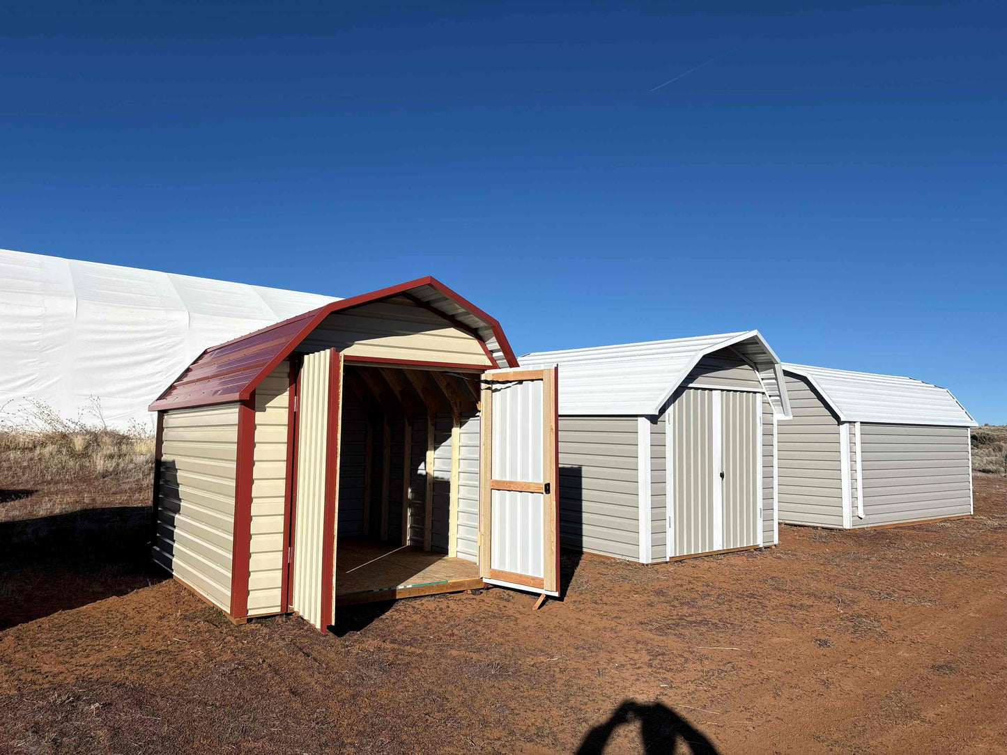 Dutch Style Gambrel Steel Sided Shed 10 ft x 14 ft; Model S051