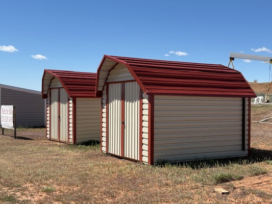 Dutch Style Gambrel Steel Sided Shed 10 ft x 14 ft; Model S051