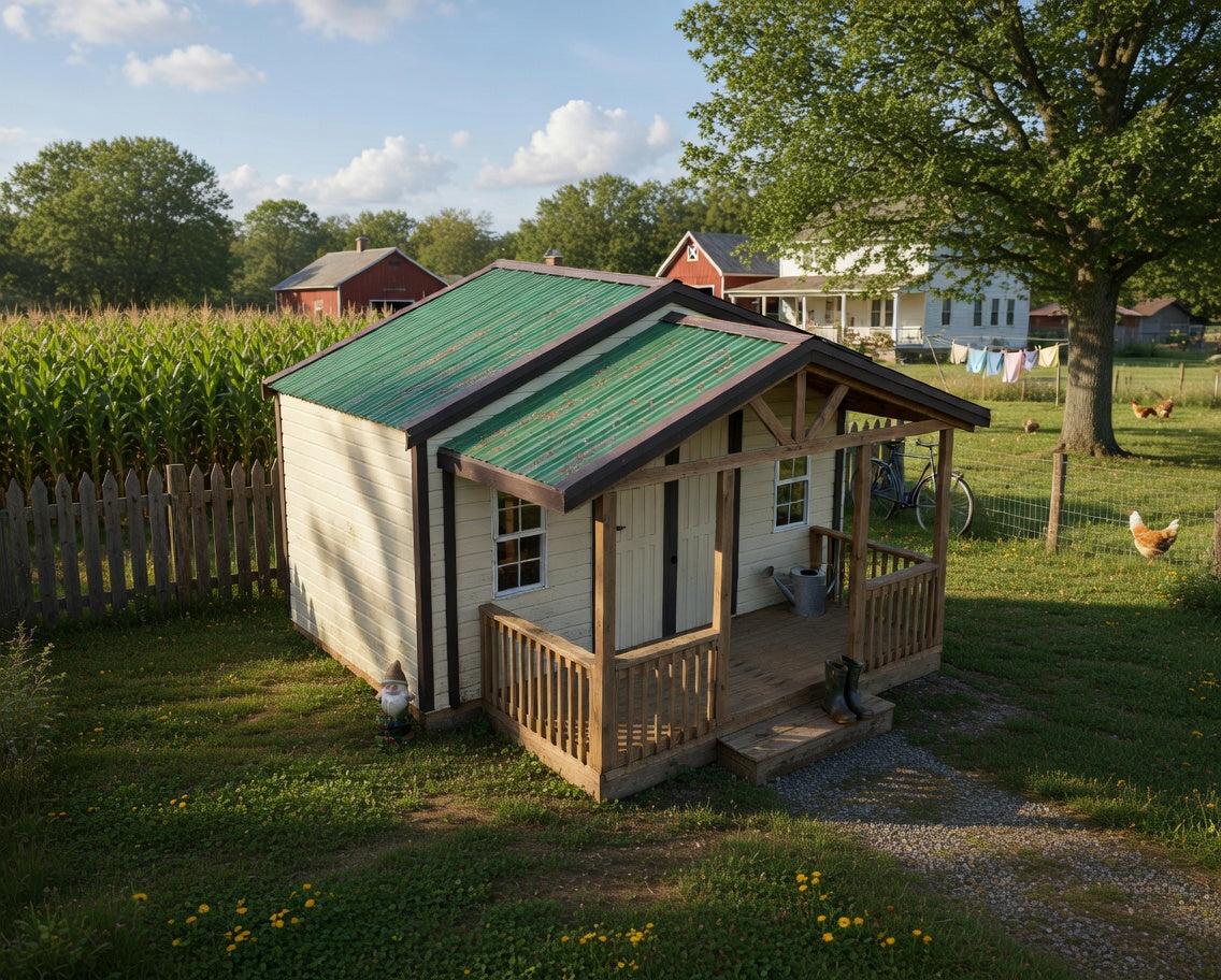 10x20 Classic Bungalow With Porch -- Model S057