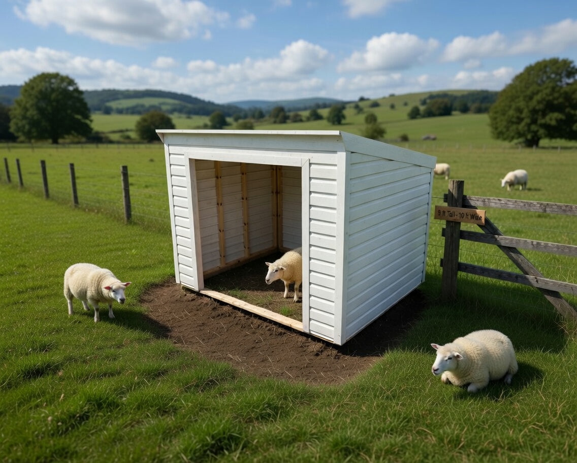 8 x 10 Loafing Shed Wood/Small Animal -- Model S061