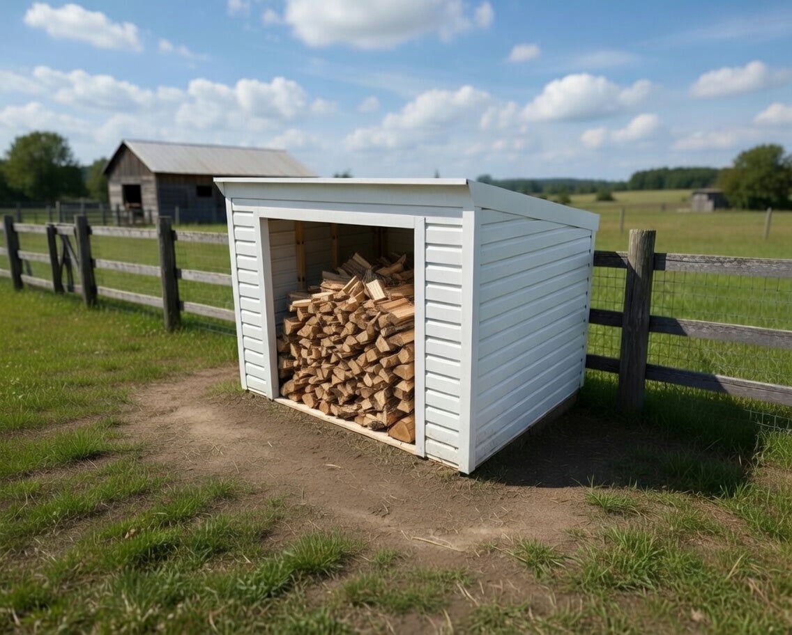 8 x 10 Loafing Shed Wood/Small Animal -- Model S061
